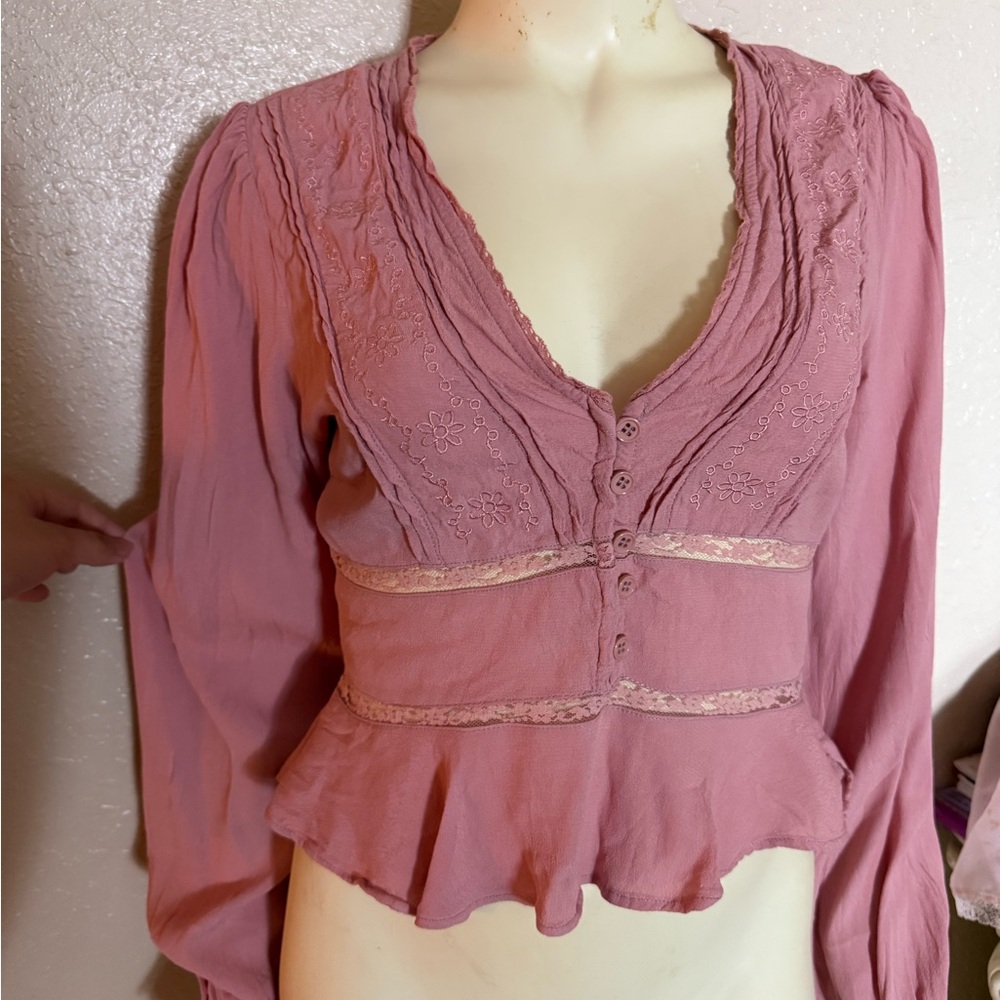 Oat NY pink blouse